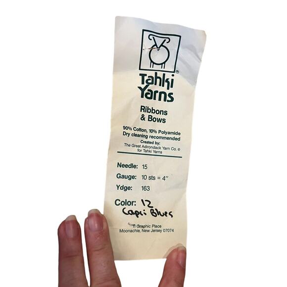 Tahki Yarns Ribbons & Bows Capri Blues 1 New, Lots Of Partial Skeins USA - Picture 3 of 3